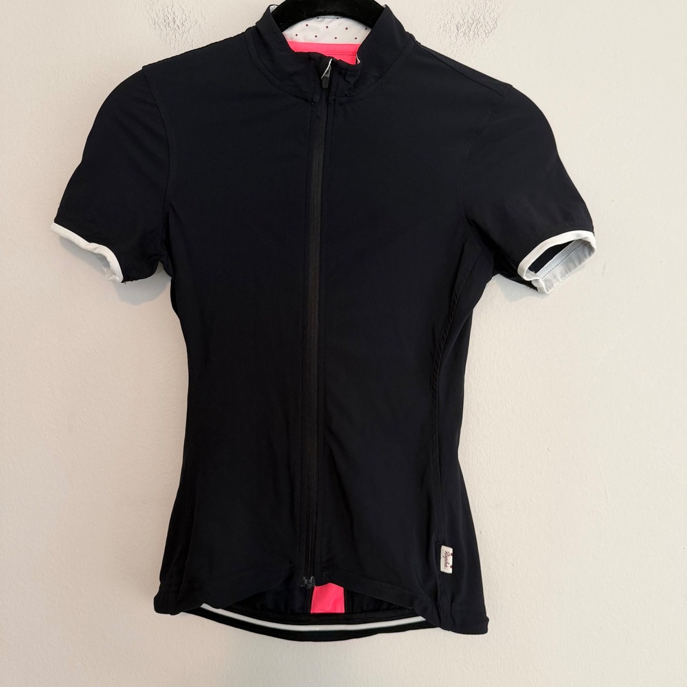 Rapha Souplesse jersey cycling XS black outdoor active pockets full zip